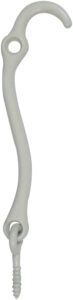 Produktbillede af en stormkrog i hvid metal fra IPA Beslag
